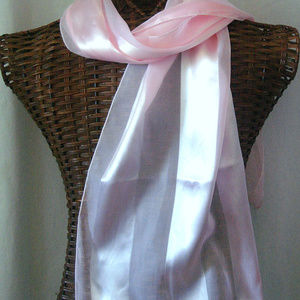 Pale Pink Scarf New 13"x60" Rose Quartz